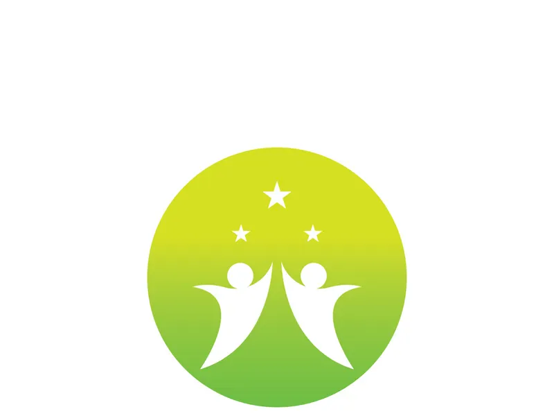 People star logo design to achieve a success or dream.