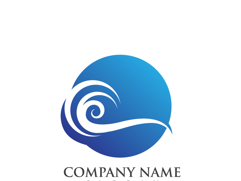 Water wave icon vector illustration design logo