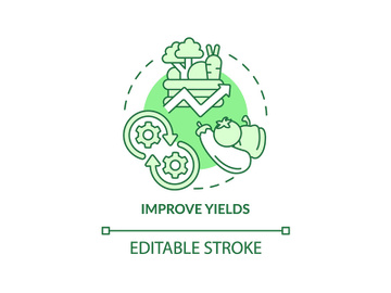 Improve yields green concept icon preview picture