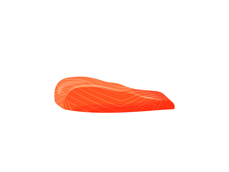 Salmon fillet cartoon vector illustration