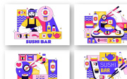 10 Sushi Bar Illustration