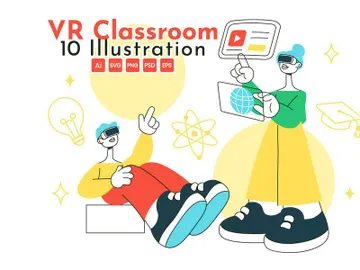 10 VR Classroom Education Illustration preview picture