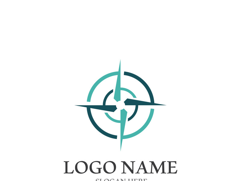 Compass logo template vector icon illustration design