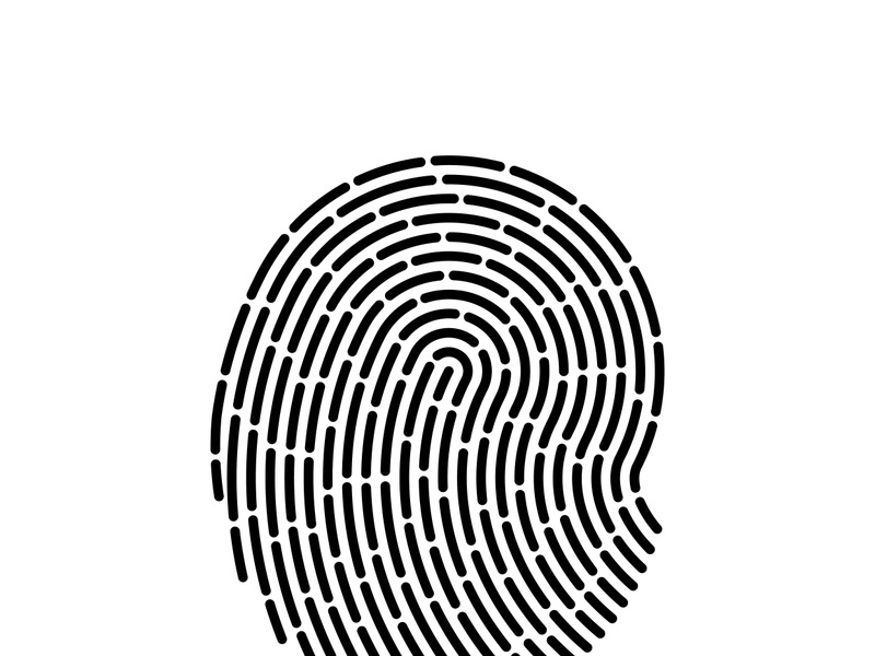 Digital fingerprint vector illustration logo icon