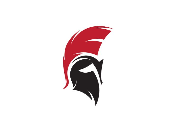 Spartan helmet icon illustration design