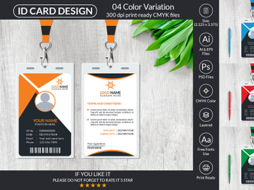 Corporate ID Card Design Template preview picture