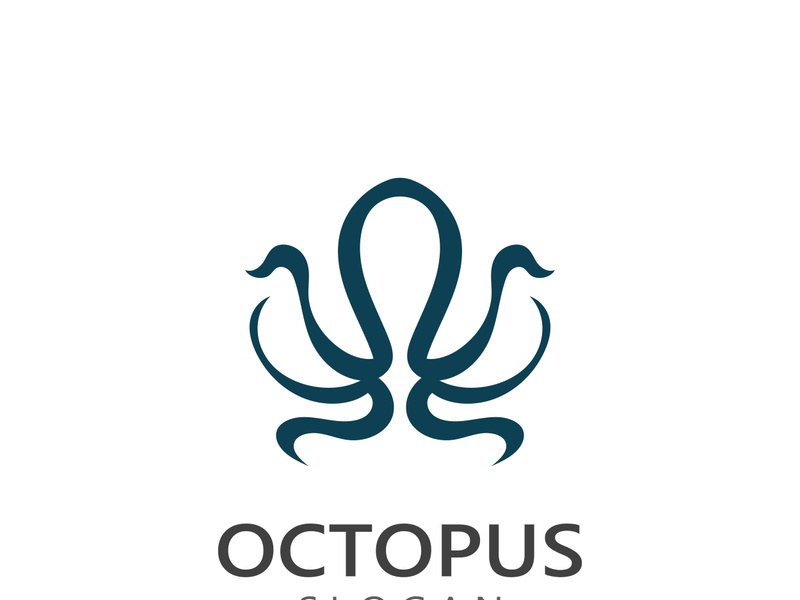 Octopus logo image design icon illustration animal vector