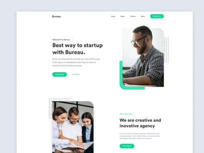 Bureau - Startup Landing Page