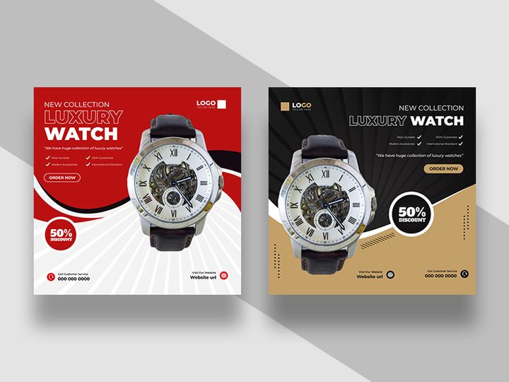 Luxury Watch Instagram Post Template Ver-2