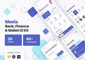 Meela - Money Transfer, Bank, Finance and Wallet App UI Kit