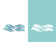Wave beach vector illustration design logo