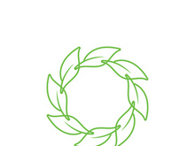 leaf logo green ecology nature element vector image