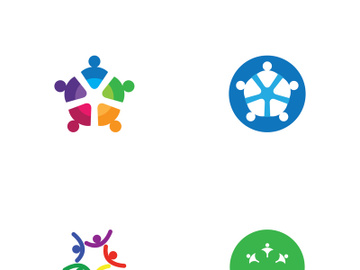 Community of people logo design with creative idea. preview picture