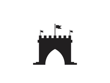 Castle vector illustration icon preview picture