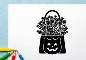 Halloween Trick-or-Treat Bag Filled with Candy and Sweets