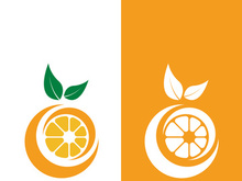 Orange logo design vector icon illustration design