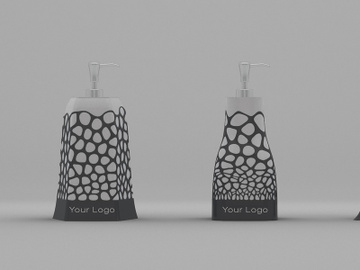 Parametric Bottle Soap Mockup and 3D model preview picture