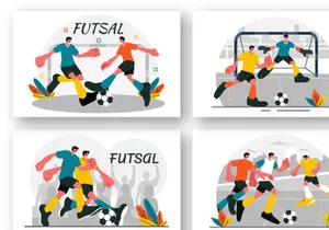 9 Futsal or Football Sport Illustration