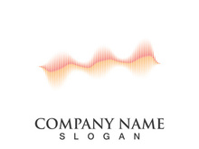 Sound waves vector illustration design template