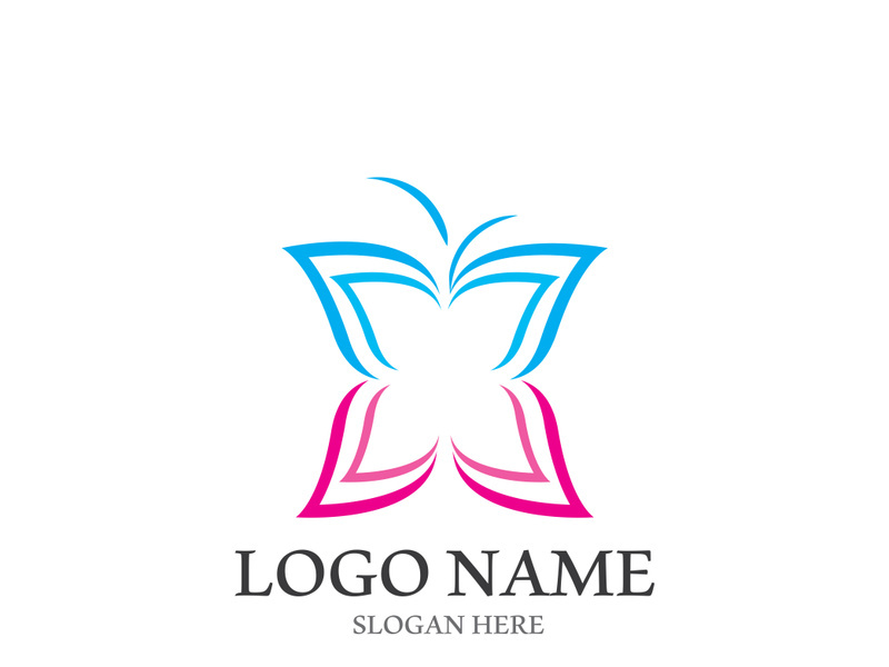 Butterfly logo icon vector design illustration