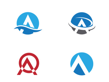A Letter icon Logo illustration design preview picture