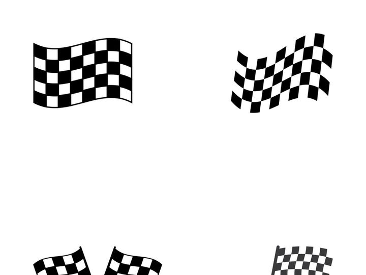 Creative and modern racing flag logo design.