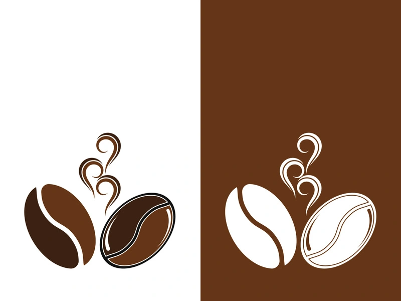 Coffee bean icon vector illustration template