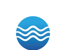 Water wave icon vector template logo