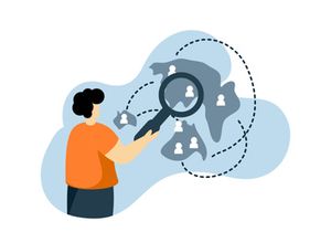 social network business Flat illustration