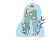 Portrait Couple, Hand drawn illustrations