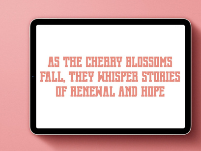 Cherry Blossom - Modern Slab Serif