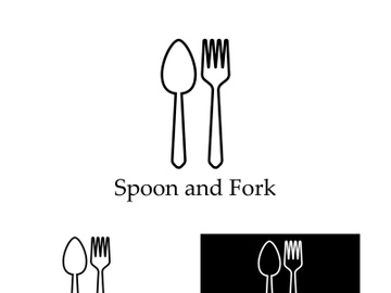 Creative spoon and fork logo. preview picture