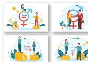 12 Sexism Men and Women Illustration
