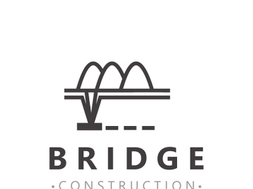 Minimalist Bridge logo suitable for building and construction workers vector design preview picture