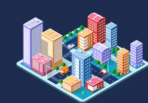 Isometric Bundle Buildings