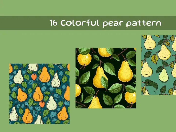 Colorful pear pattern