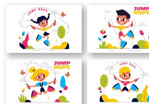 9 Jump Rope Sport Illustration
