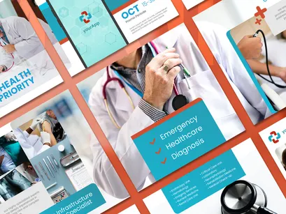 Medical Social Media Post - red color theme