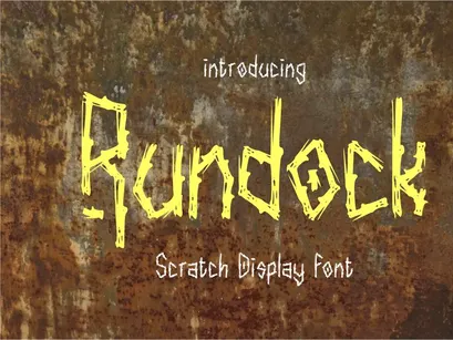 Rundock - Scratch Display Font