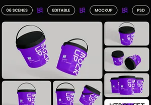 Plastic Bucket Mockup