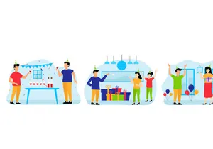 Birthday Flat Illustration