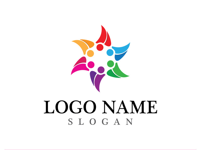 Community logo and symbol vector icon template