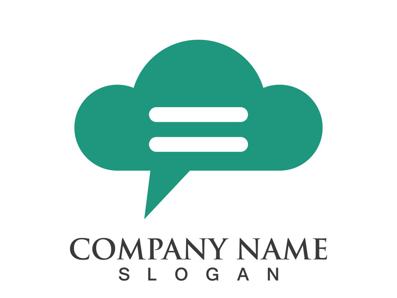 message bubble logo and symbol speech icon illustration