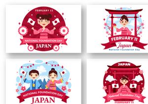 16 Japan National Foundation Day Illustration