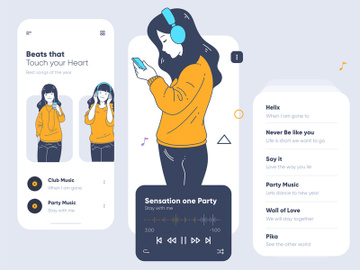 Mobile Music Player Ui Design preview picture