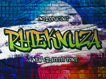 Rhieknuza - Graffiti Font preview picture