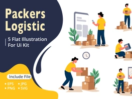 Packers Logistic Flat illustration preview picture