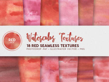 Watercolor Seamless Textures - Red Pack preview picture