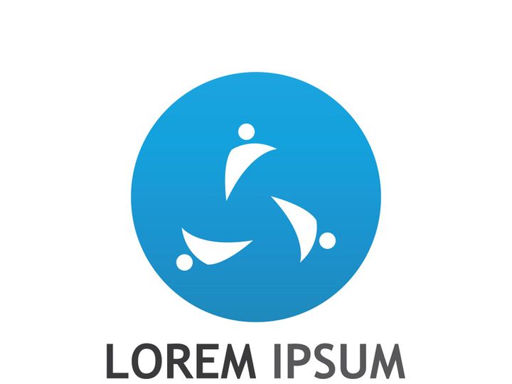 Community of people logo design with creative idea.