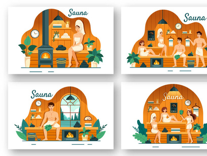 9 Sauna and Steam Room Illustration